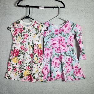Old Navy & Childrens Place Floral Kids 5T Dresses Set - Pink Yellow Blue